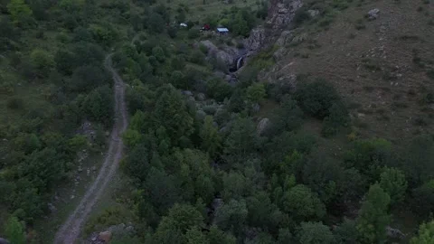 The river flows down through rocky terrain 7 스톡 동영상 331383075