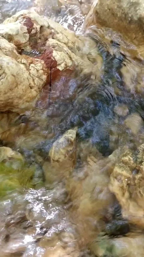 River flows over rocks Stock Footage 330585782