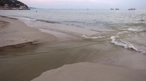 The river flows into the sea Stock Footage 67907108