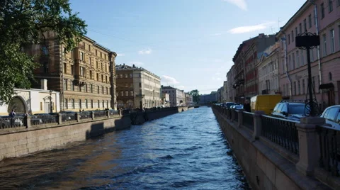 The River Flows Through the City Stock Footage 65224209