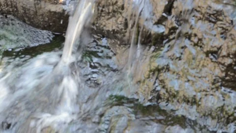 The river flows like a waterfall Stock Footage 94829445