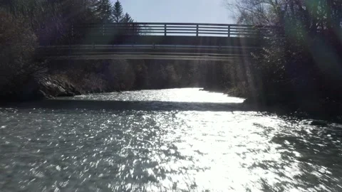 River fly over Video stock 219863200