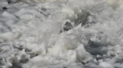 River foam Video stock 47973177