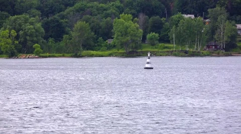 River forest grass Lake Stock Footage 56998742