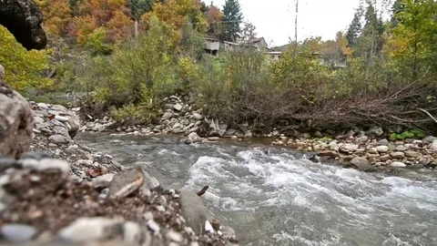 River in the forest at Karditsa Thessaly Greece Video stock 71153648