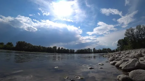 River In Forest Nature Background.  Slow motion Stock Footage 249466360