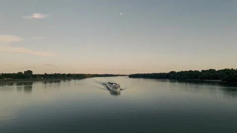 River forest sunset view Stock-Footage 274034859