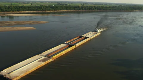 River Freight Shipping Cargo Video stock 42575576