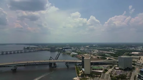 River front downtown Jax 2 Vídeo Stock 244090355