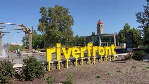 River Front Park in Spokane Washington | Sep 22, 2022 스톡 동영상 318856768