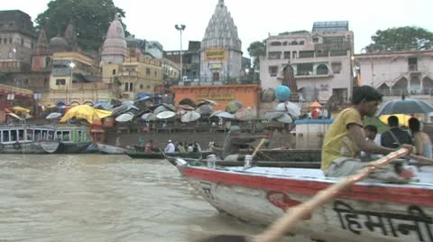 River Ganges, Varanasi Video stock 8997821