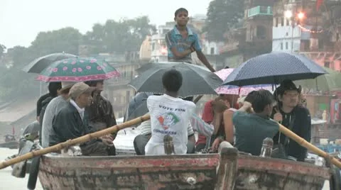 River Ganges, Varanasi Video stock 8997824
