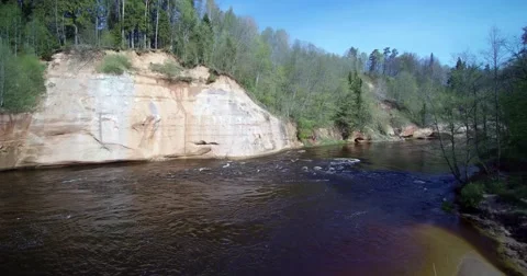 River Gauja, Latvia. Stock Footage 63225533