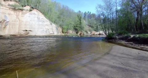 River Gauja, Latvia. Stock Footage 63225538