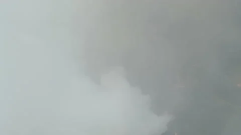 River geography fly through clouds aerial Stock Footage 224809909