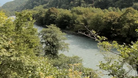 The river in the gorge 스톡 동영상 87613730