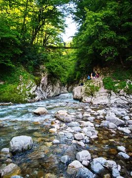 River in the gorge Stock Photos