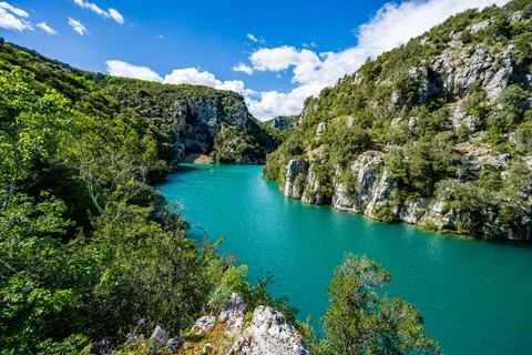 The river in Gorges du Verdon Stock Photos