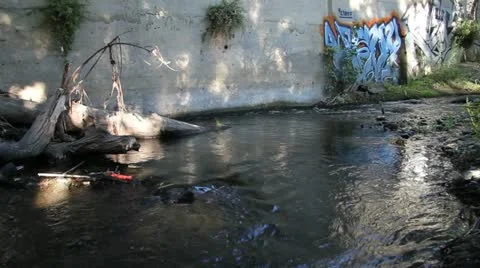 River graffiti wide Stock-Footage 11471722