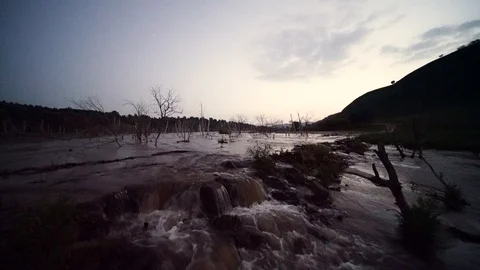 A river in grassland Stock Footage 93219456
