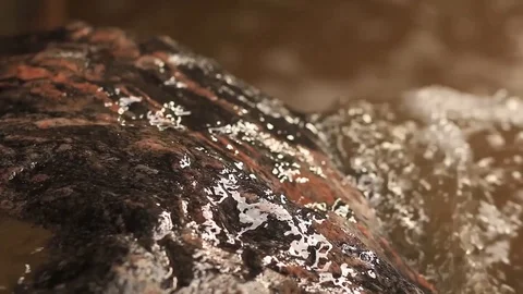 River grown with water between rocks, Valle, Tucuman, Amaicha, Argentina 스톡 동영상 123799453