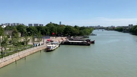 River harbor in Suzhou Stock Footage 342629359