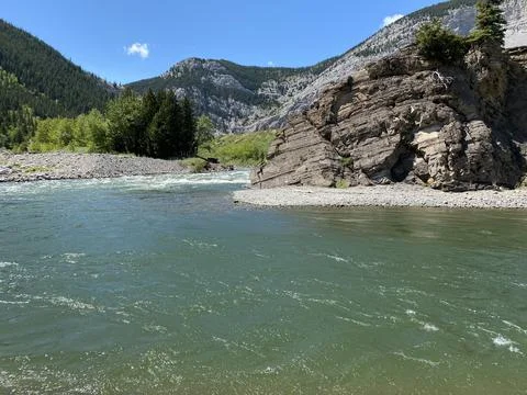 River head landscape Foto stock