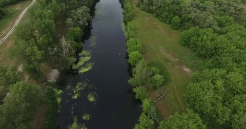 River from the height Stock Footage 78040337