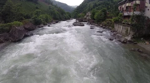River home forest drone Stock Footage 67420578