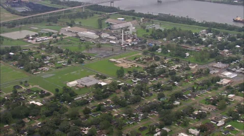 River Homes Bridge Stock Footage 37622417