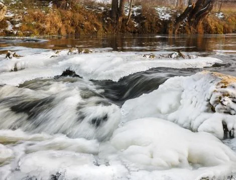 River ice. river in winter Stock Photos