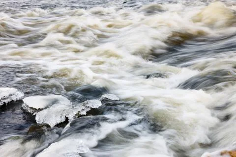 River ice. river in winter Stock Photos