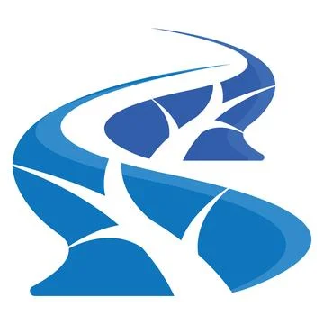 River icon vector Stock Illustration