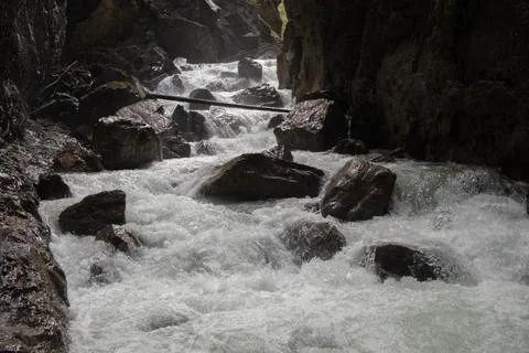 River inside a gorge Stock Photos