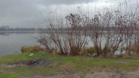 River Island Cloudy Stock Footage 146058609