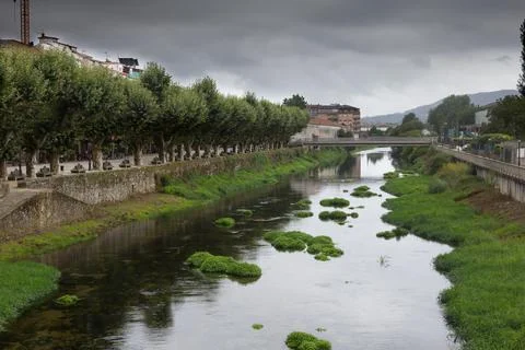 River as it passes through Padron Stock Photos