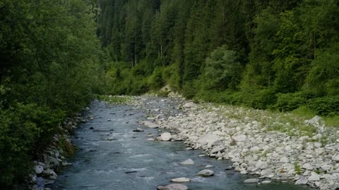 River in Italian Mountains Video stock 204030383
