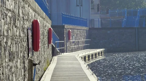 River Jetty Stock Footage 49580827