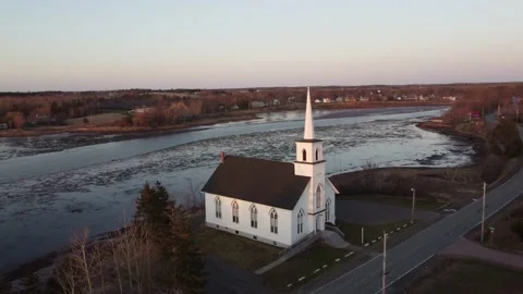 River John, Nova Scotia- Salem United Church Stock Footage 200858444