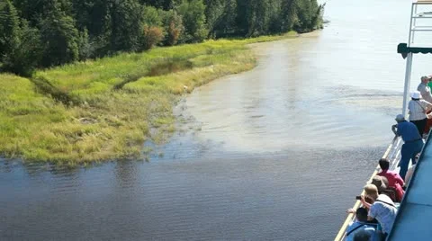 River join of clear and muddy Fairbanks Alaska P HD 7834 Stock Footage 11148660