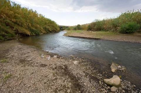 The river Jordan Foto stock