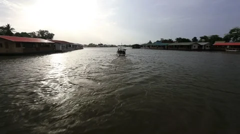 River in Kanchanaburi Stock Footage 55855228