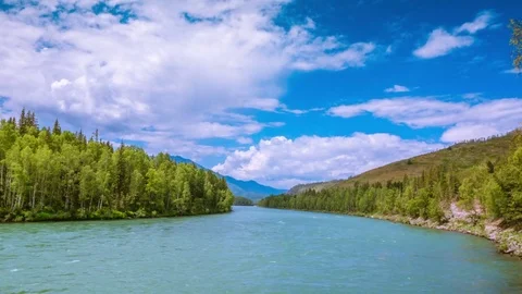 River Katun. Mountain Altai. timelapse Stock-Footage 77866175