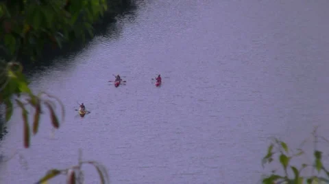 River Kayakers Stock Footage 6523324
