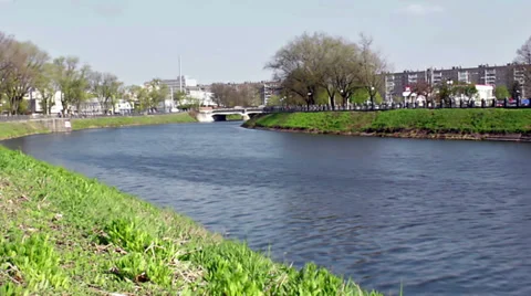 River Kharkiv - timelapse Video stock 39654265