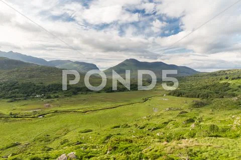 River at Killarney National Park valley in ireland Stock Photos
