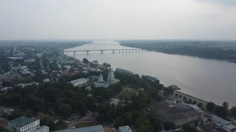 River in Kostroma Stock Footage 218378153
