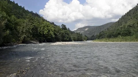 River Laba in the Caucasus Stock Footage 61310019
