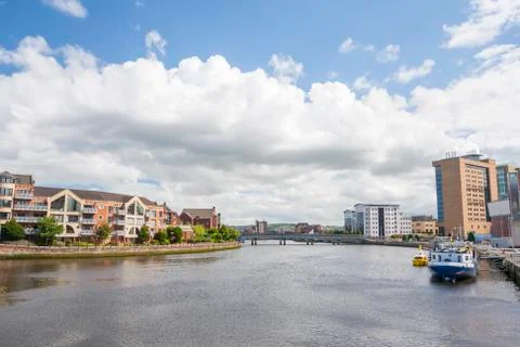 River lagan in belfast Foto stock