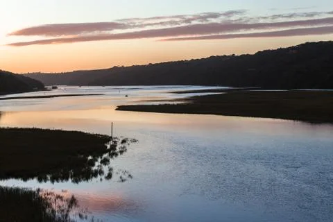 River Lagoon Waters Mirror Reflections Beautiful Landscape Stock Photos